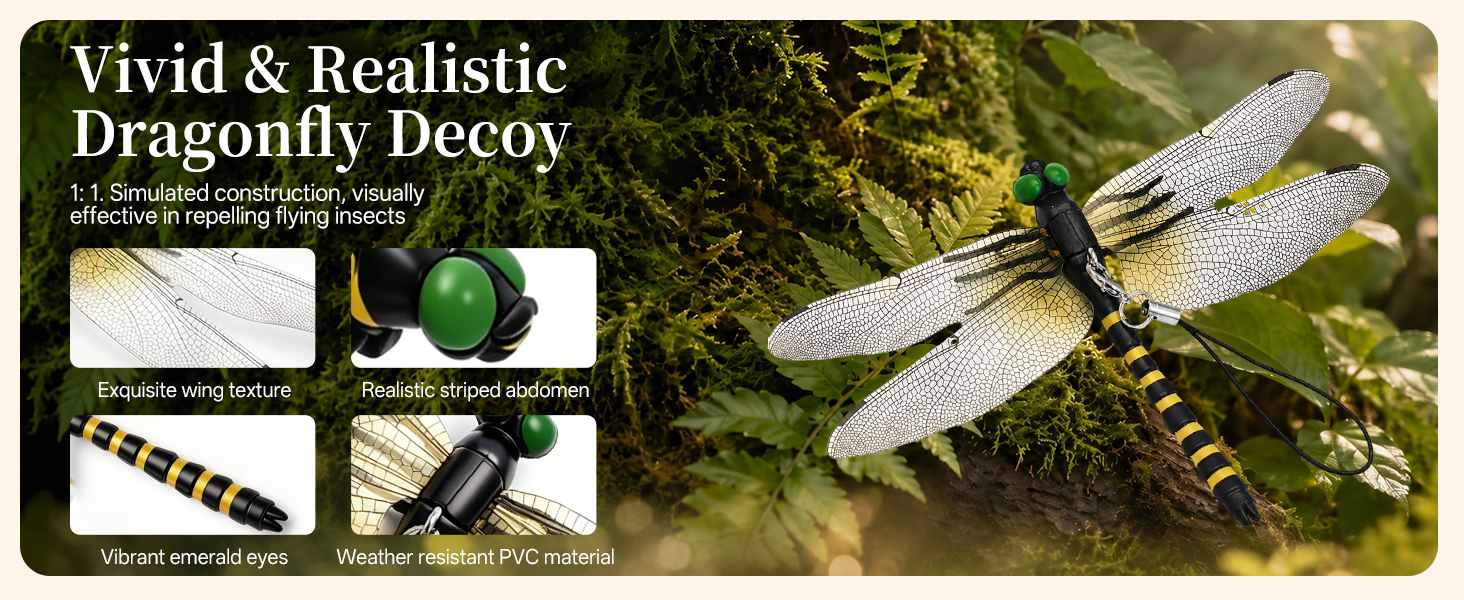 dragon fly clips for bugs repellent