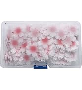 100 Pieces/Box Edible Flower Cupcake Toppers, Sticky Rice Paper Decorative Cake Cupcake Toppers f...