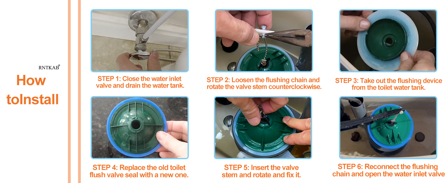 Flush Valve Seal for American Standard ang Eljer Toilets, 7301111-0070A Toilet Parts Replacement
