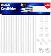 Delamu 236in Cord Hider, Professional Cable Cover Kit for Wall, TV Wire Hider for Wall Mounted TV...