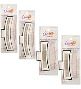 Goody Sport Forever SlideProof Rectangle Claw Clips - 4 Ct (2 Large for Thick Hair + 2 for Fine H...