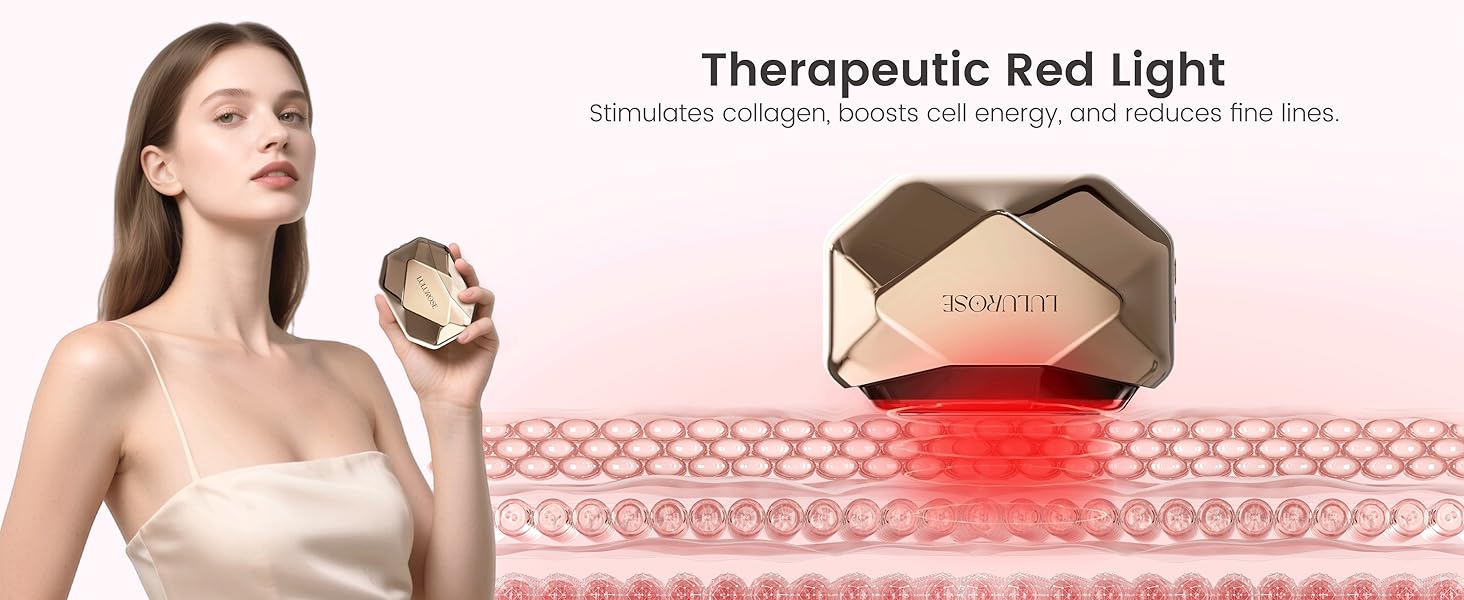 LULUROSE Facial Massager with Cold Heat Light Vibrating for Face