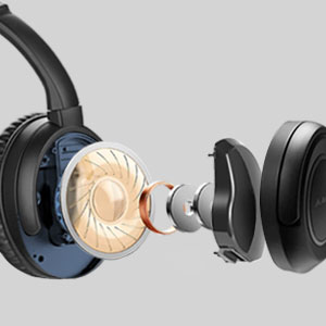 High precision 40mm drivers provide a natural, clear, and deep bass sound quality
