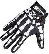 Azarxis Skeleton Gloves Adjustable Lightweight Racing Skull Sports Work Bone Gloves Anti-Slip Bre...