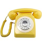 Sangyn Retro Landline Telephone Classic Rotary Design Old Fashioned Corded Desk Phone with Metal ...