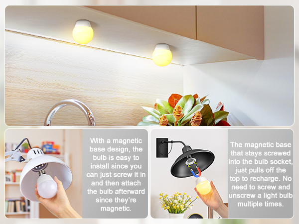 E26 Rechargeable Light Bulb with Remote