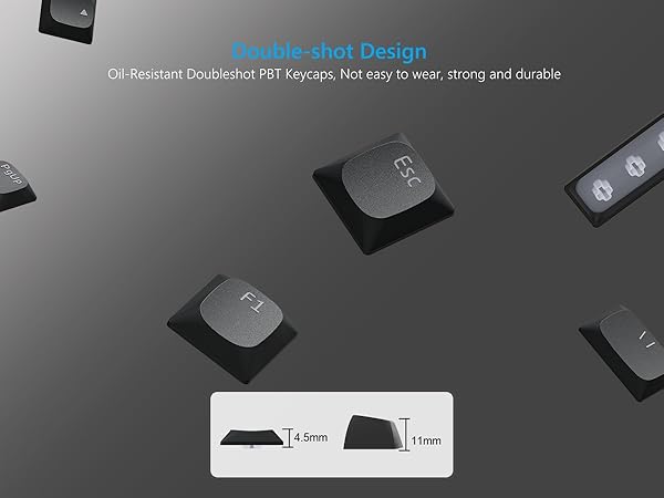 Low Profile Keycap, Shine Through Keycaps, Custom Keyboard Keycaps 75 Percent Black keycaps
