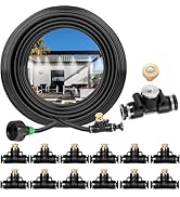 Misters for Outside Patio, Misting Cooling System Anti Leak, 40FT (12M) Misting Line with 12 Bras...