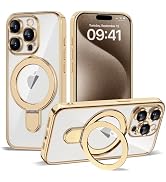 ETPESOK Compatible with iPhone 15 Pro Max Case with Invisible Magnetic Ring Stand [Compatible wit...