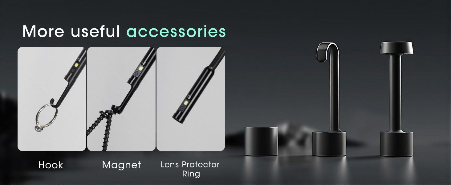 triple lens borescope with light