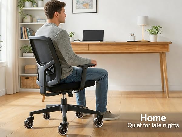 office chair wheels, quiet rolling for home office