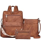 Backpack Purse for Women, Pu Leather Designer Travel Backpack, Fashion Work Ladies Shoulder Bag H...