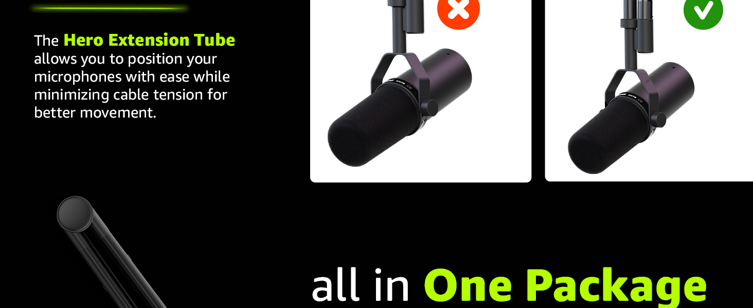 mic boom arm microphone stand mount desk mount desktop blue yeti elgato stands computer podcast