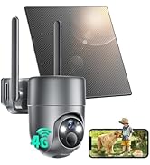 LIWAN 4G LTE Cellular Security Camera Outdoor Wireless, Security Camera No WiFi Need, Off Grid Ca...