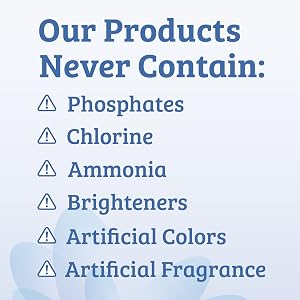 our product never contains 