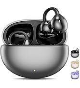 Jacuate Clip on Earbuds,Open Ear Earbuds Wireless Bluetooth 5.4, Lightweight Open Ear Headphones ...