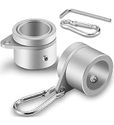 BONWIN 1" Flag Pole Rings, 2 Pcs Anti Wrap Flag Pole Clips Swivels, 360° Rotating Flagpole Flag M...