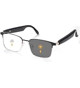 Bluetooth Audio Smart Glasses, Blue Light Glasses for Women Men, Remote Shooting, Open Ear Sound ...