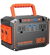 MARBERO 88.8Wh Portable Power Station Backup Lithium Battery Solar Generator 150W Max AC &amp; 30W US...
