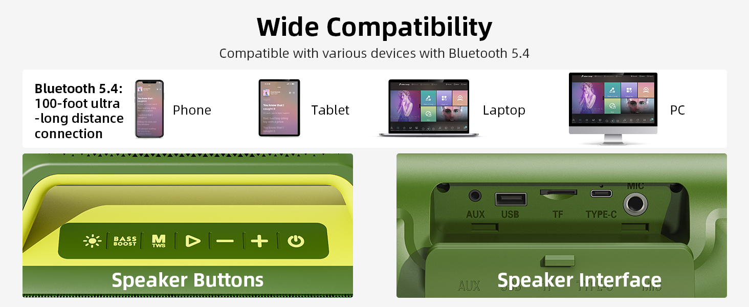 Compatible with multiple devices and various playback methods