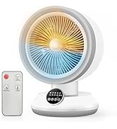 Oylus Heater and Fan Combo for Indoor Use - 2-in-1 1500W Portable Desk Heating &amp; Cooling Fan, Osc...
