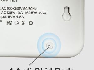 6 usb surge protector power strip with 4 AC Outlets