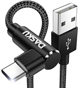 USB to USB C Cable 90 Degree [2Pack 10ft] 3A Right Angle USB C Cable Extra Long Heavy Duty USB Ty...