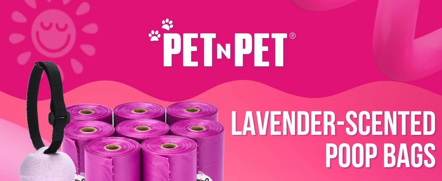 Pet N Pet Dog Poop Bags Rolls, 960 &amp;amp; 288 Count Dog Waste Bags, Lavender Scented