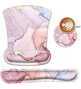 Ergonomic Mouse Pad and Keyboard Wrist Rest, Mouse Pad Wrist Support with Non Slip Rubber Base Mo...