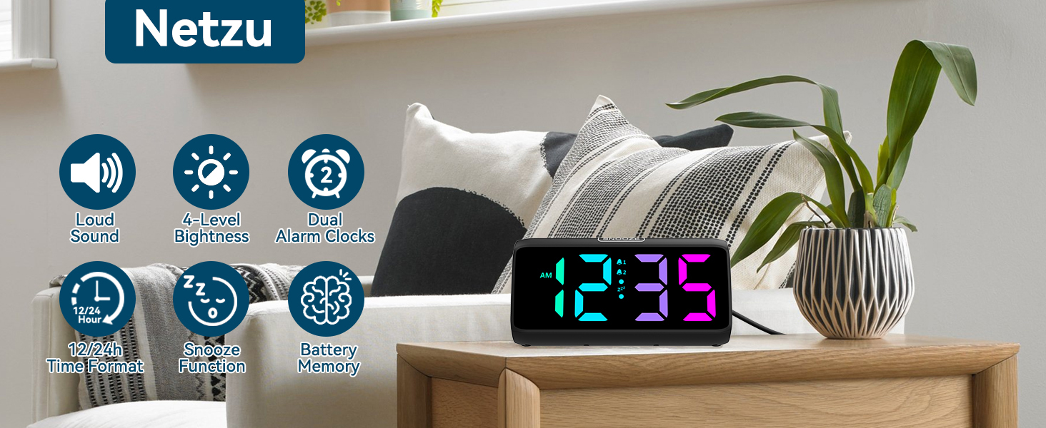colorful alarm clocks for bedroom