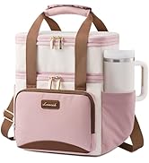 LOVEVOOK Insulated Lunch Bag For Women Men,Expandable Double Deck Lunch Box With Large Cup Holder...