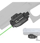 DARKFANG Low Profile Green/Red/Blue Laser Sight for Picatinny Rail Mount with Momentary/Strobe Fu...