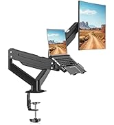 Suptek Monitor Laptop Mount Stand, 2 in 1 Function Dual Monitor Arms Desk Mount for 13"-18" Noteb...