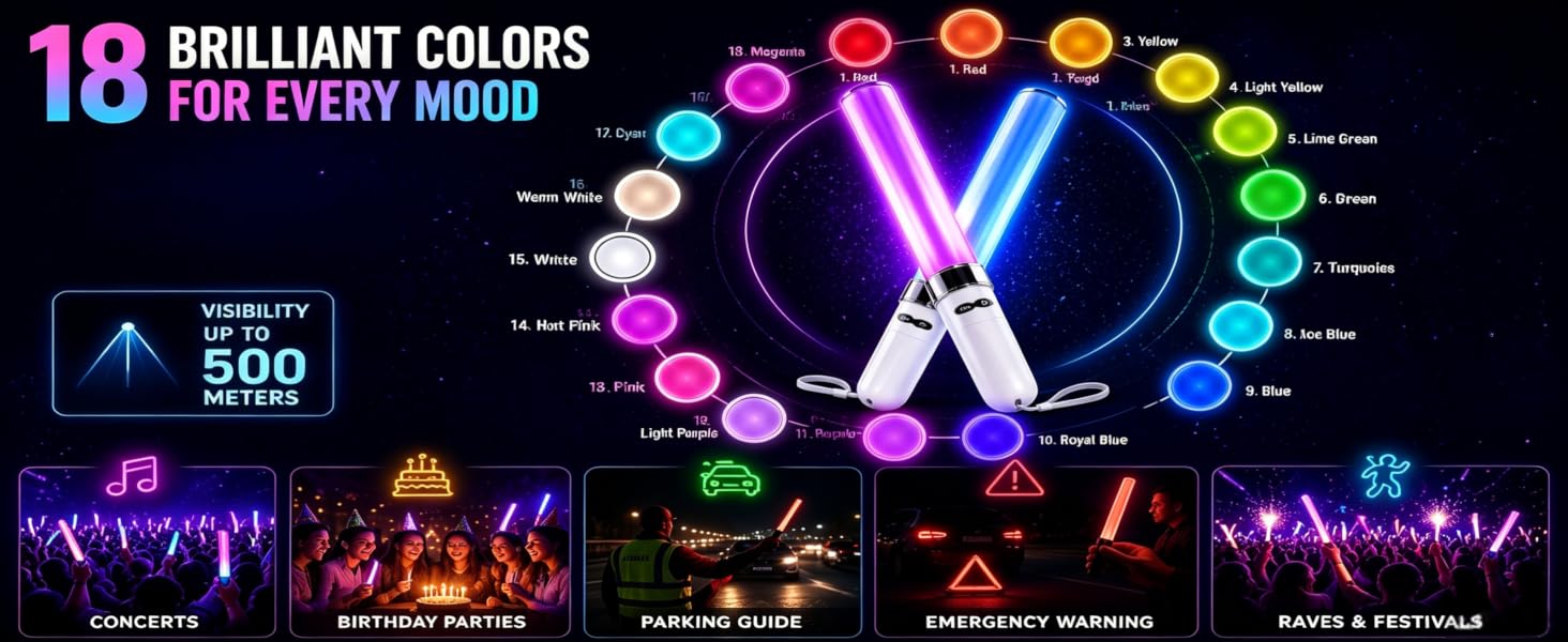 18 color LED stick for concert
