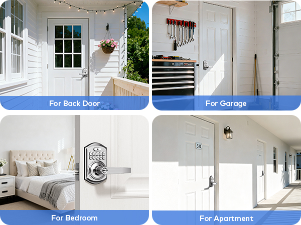 Fits doors with a single lock hole and top/bottom latch holes