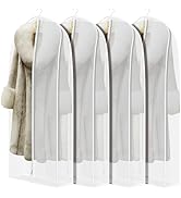 Zilink Breathable Garment Bags for Fur Coat 50” Suit Bags for Closet Storage Silky Suit Dust Cove...