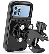 HUANLANG Motorcycle Phone Mount Anti Vibration, Waterproof Bike Phone Mount for Bicycles, Scooter...
