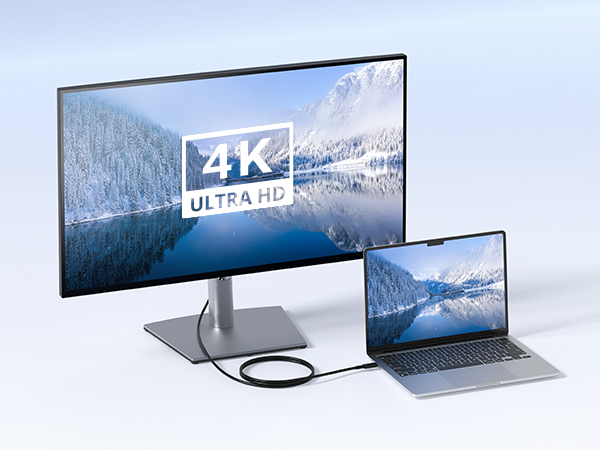 USB C Thunderbolt 3 cable for 4K 120Hz video support