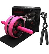 BiJun Ab Roller Wheel for Abs Workout - Complete Home Gym Set with AB Wheel Roller, Knee Mat, and...
