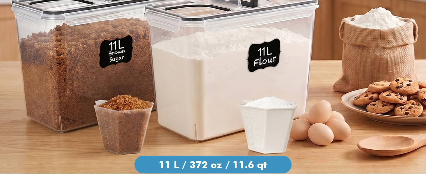 kitchen canisters, pantry storage containers airtight, large food storage containers with lids