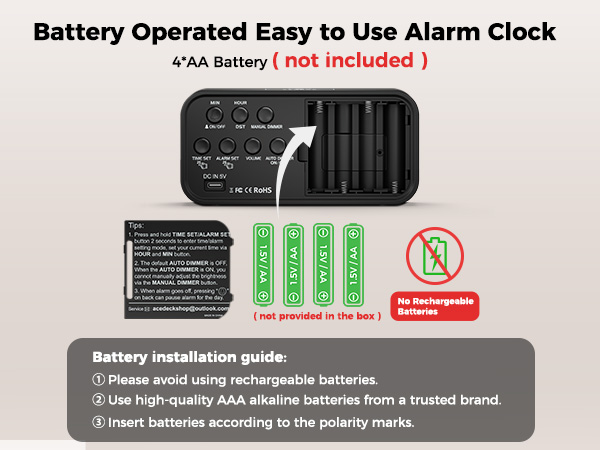 battery clock