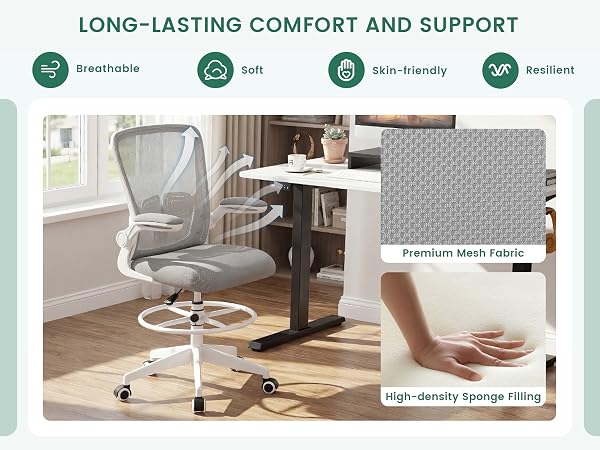 Mesh Computer Standing Desk Chair