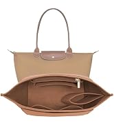 LOUKAYCCI Purse Organizer Insert for Le Pliage Large Handbags Insert Organizer (EarthColor, Large)