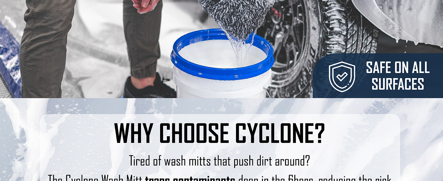 cyclone car wash mitt