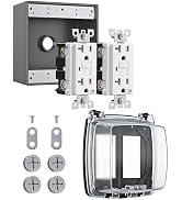 DEWENWILS 20A Outdoor Outlet Box, Heavy Duty GFCI Outlet Kit with Self Test, WR/TR, NEMA 5-20R Ou...