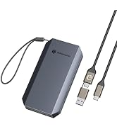 Yottamaster 2TB External SSD, Up to 460MB/s 2 in 1 USB C Cable &amp; Lanyard Aluminum Portable Solid ...