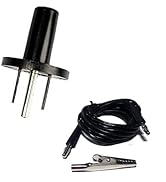 Static Care ESD Grounding Cable with Alligator Clip 8' Long with Banana Jack Outlet Plug Adapter ...