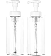 UUJOLY Foaming Soap Dispenser, 17 OZ Refillable Plastic Soap Pump Bottle for Liquid Soap, Shampoo...