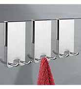 Taozun Shower Door Hooks, 3-Pack Towel Hooks for Bathroom Frameless Glass Door, Shower Squeegee H...