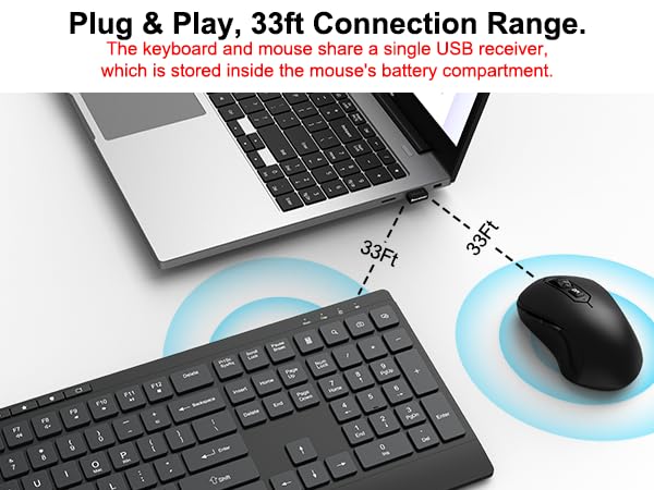 Plug &amp;amp; Play, 33ft Connection Range.